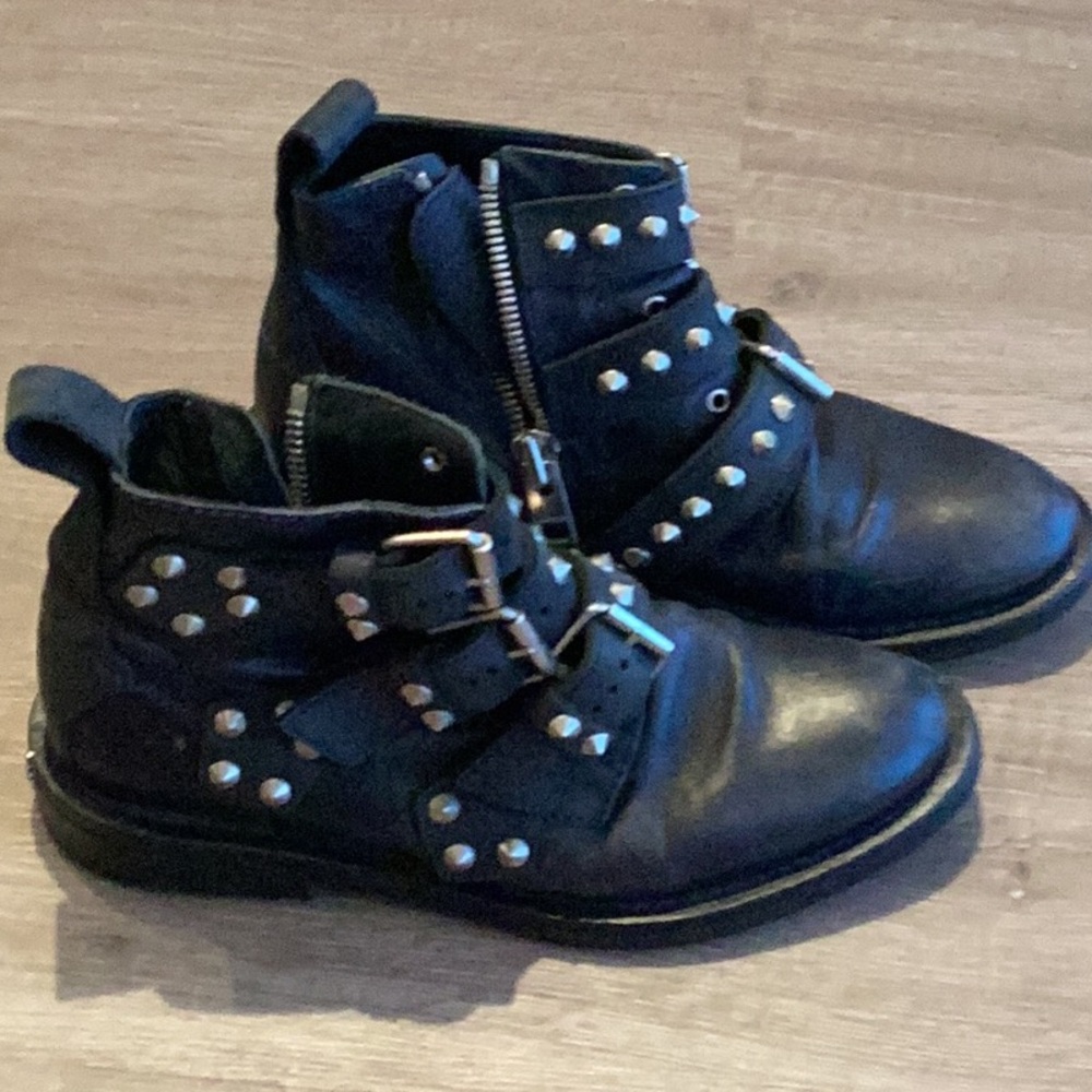 Zaidig and Voltaire studded black boots